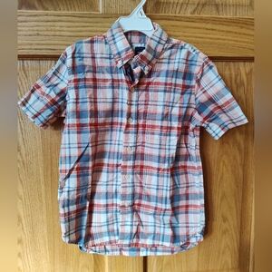 Gap Boys S (6-7) Plaid Short Sleeve Button-Up Shirt